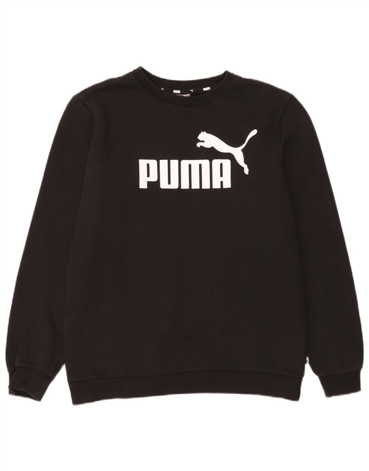 Chłopięca bluza z grafiką Puma, 15-16 lat, czarna bawełna