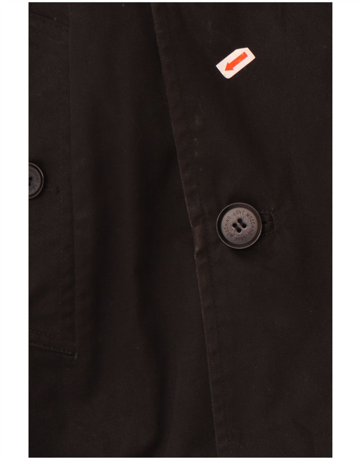 Płaszcz męski Moschino w groszki UK 42 XL, czarny, bawełniany