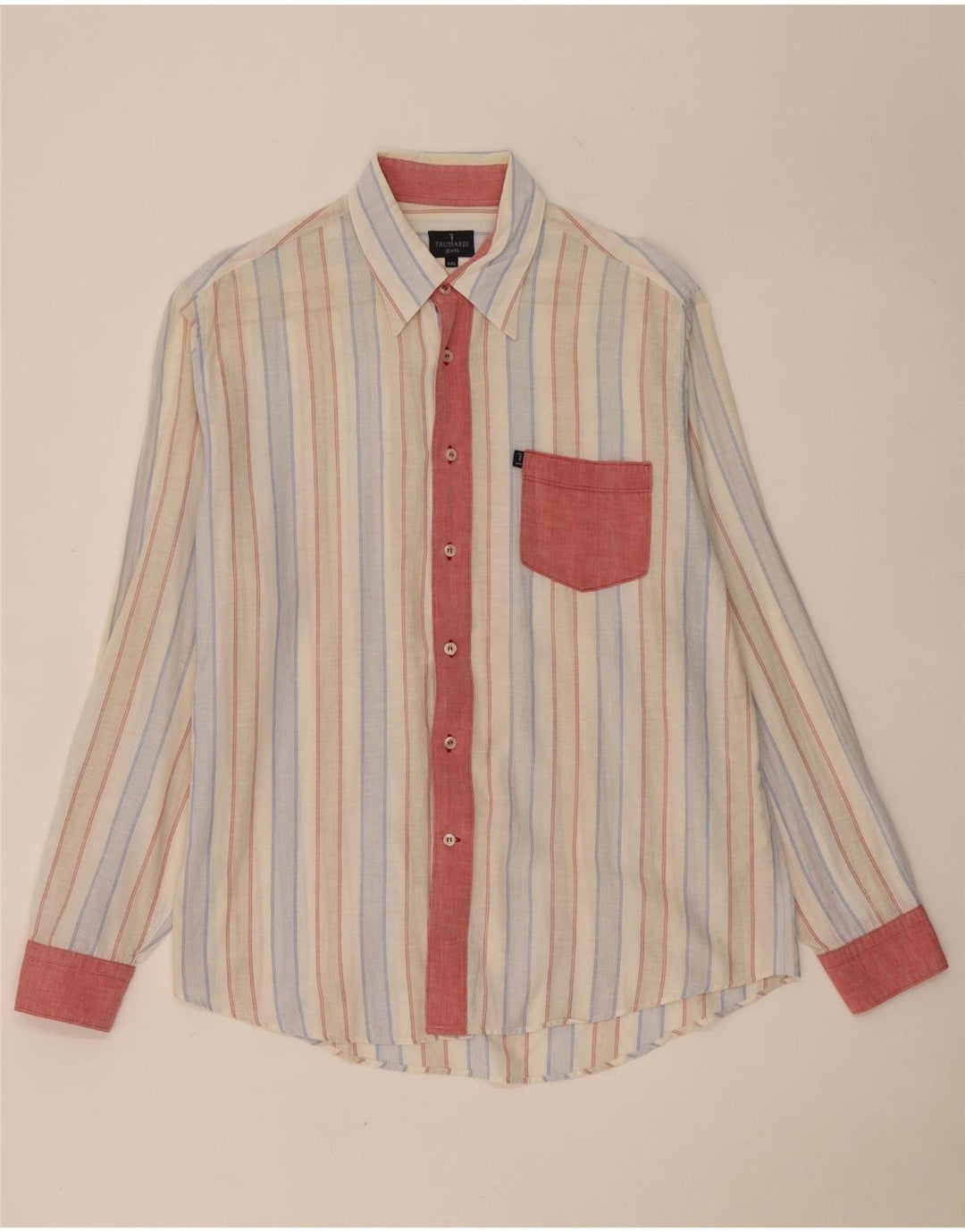 Koszula męska Trussardi Jeans 2XL w wielokolorowe paski