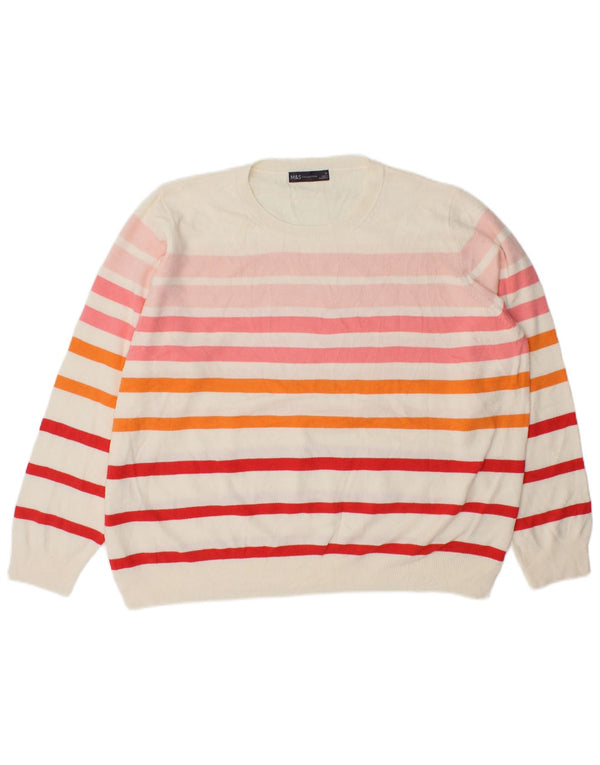 Marks & Spencer Damski sweter z okrągłym dekoltem, UK 22 3XL, wielokolorowy