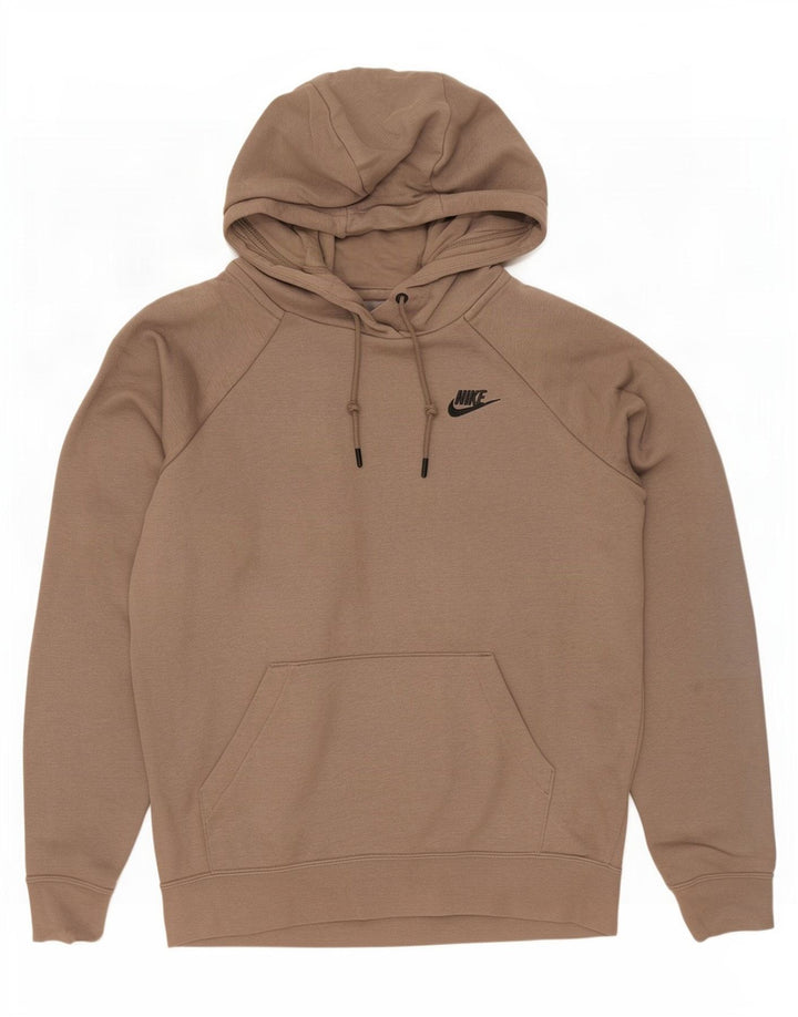 Męski sweter z kapturem Nike, mały, brązowy, bawełniany