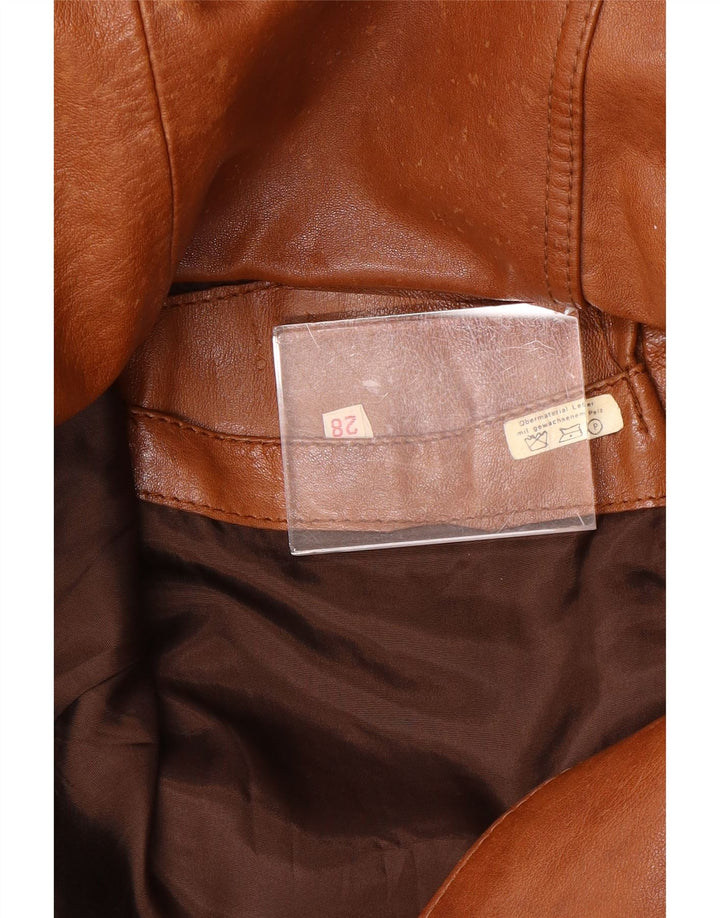 Męska kurtka skórzana VINTAGE UK 38 Średniobrązowa skóra