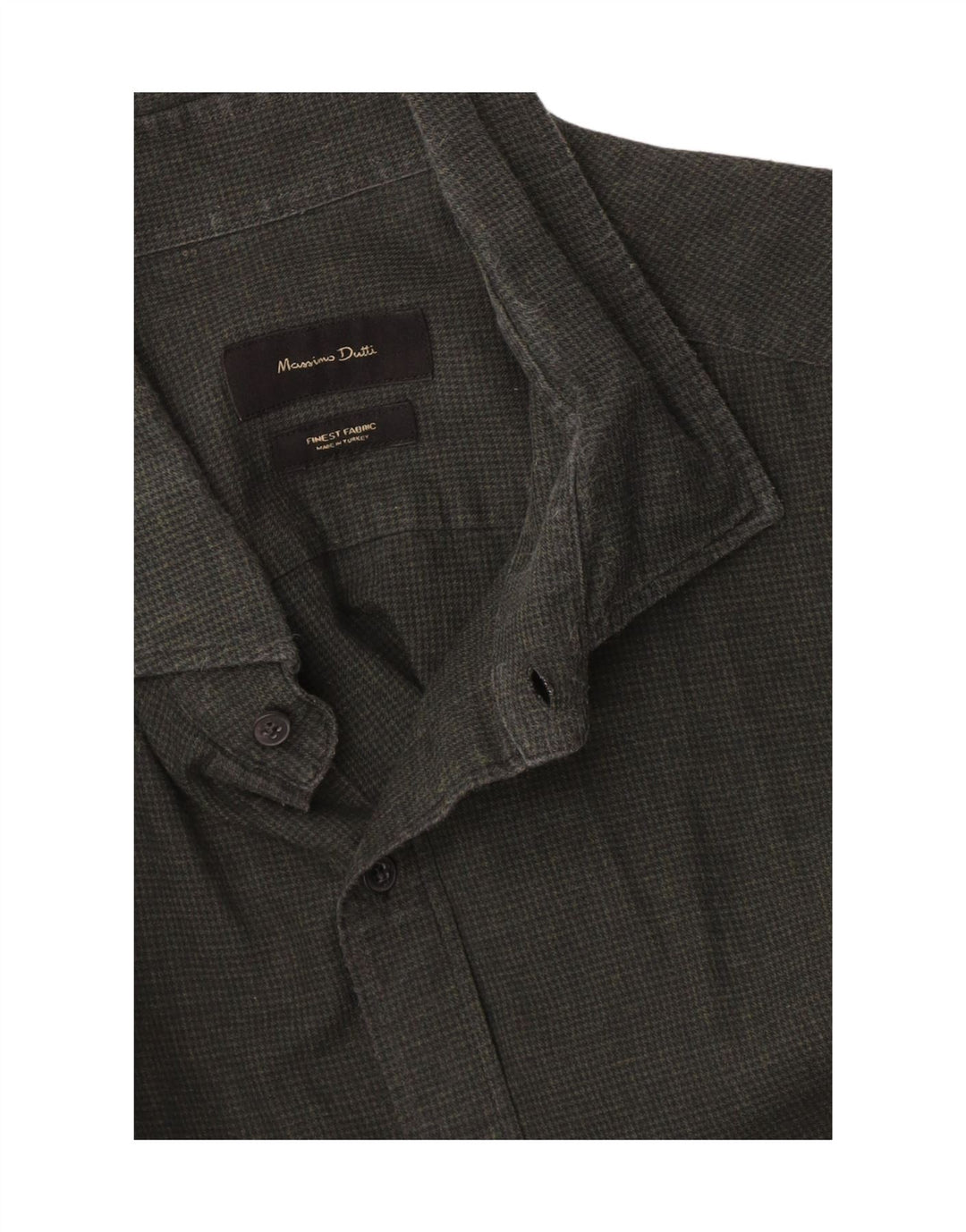 Koszula męska Massimo Dutti w kolorze średnio zielonym w pepitkę