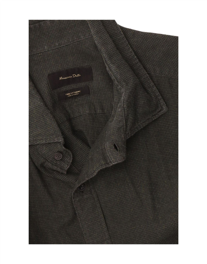 Koszula męska Massimo Dutti w kolorze średnio zielonym w pepitkę