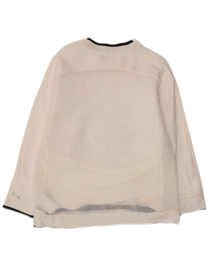 Damska bluza z grafiką Puma, sweter UK 10, mała, biała bawełna