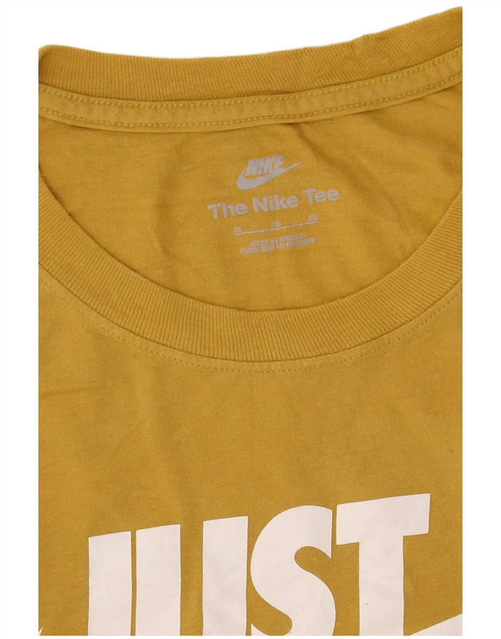 Męski T-shirt Nike z grafiką, XL, żółty