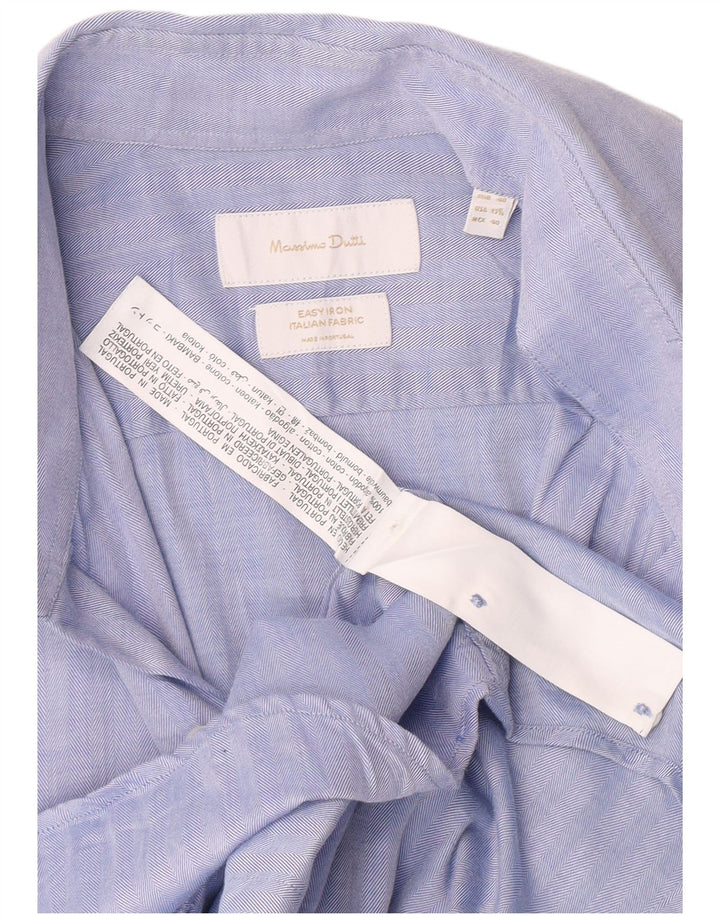 Koszula męska Massimo Dutti EU 40 15 1/2 Średnio niebieska bawełniana