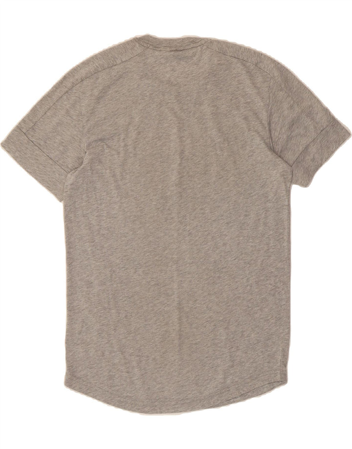 ADIDAS Womens Graphic T-Shirt Top UK 14 Large Grey Vintage Adidas and Second-Hand Adidas from Messina Hembry 