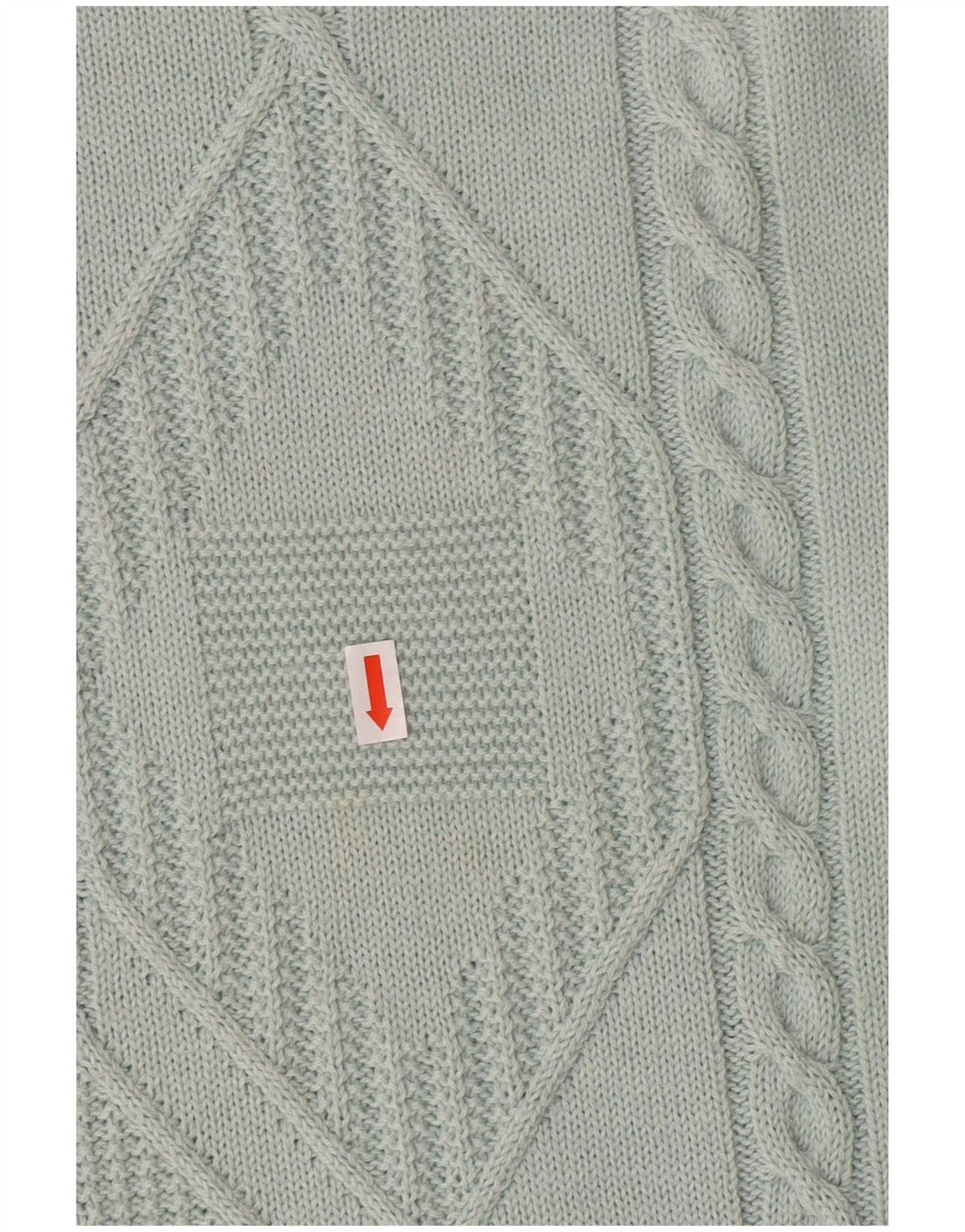 Męski sweter z okrągłym dekoltem NAVIGARE, duży, zielony, argyle/diamentowy klasyczny