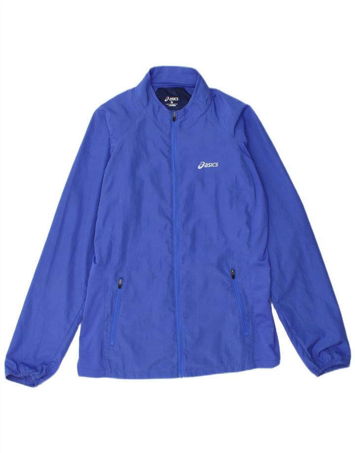 Damska kurtka dresowa ASICS UK 12, średni niebieski poliester