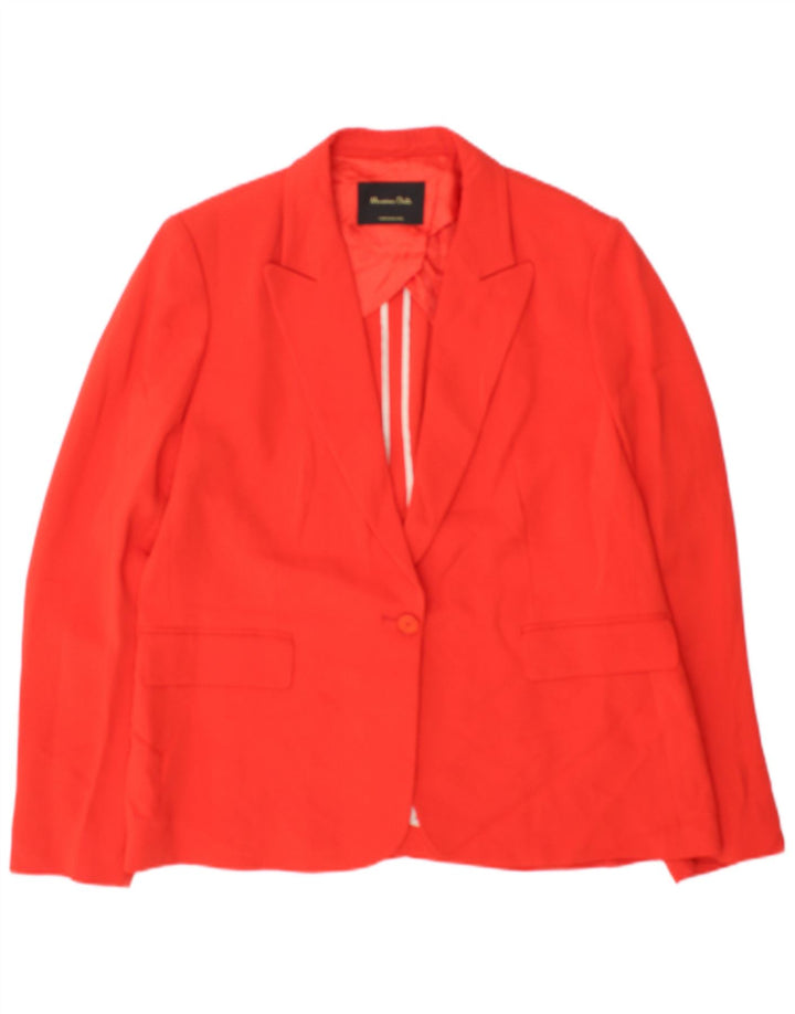 Damska marynarka Massimo Dutti zapinana na 1 guzik EU 44 XL, czerwona wiskoza