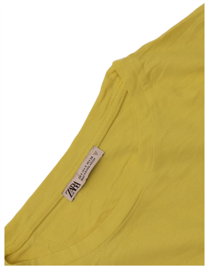 Damska bluzka Zara Crop Top UK 10 Small Yellow
