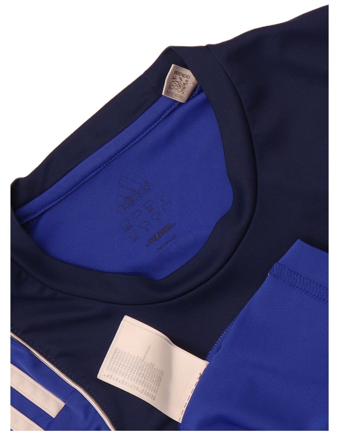 Męska koszulka z grafiką Adidas Top XS Niebieski poliester z blokami kolorów