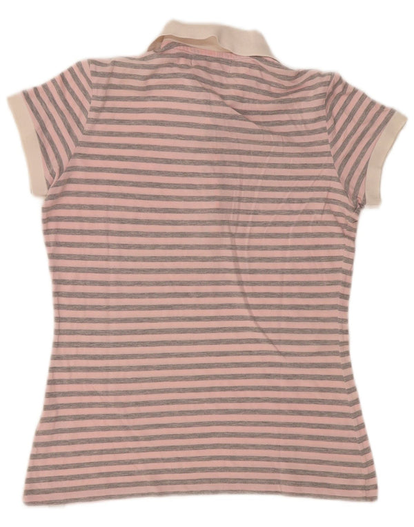 Damska koszulka polo Converse UK 10, mała, różowa, bawełniana w paski