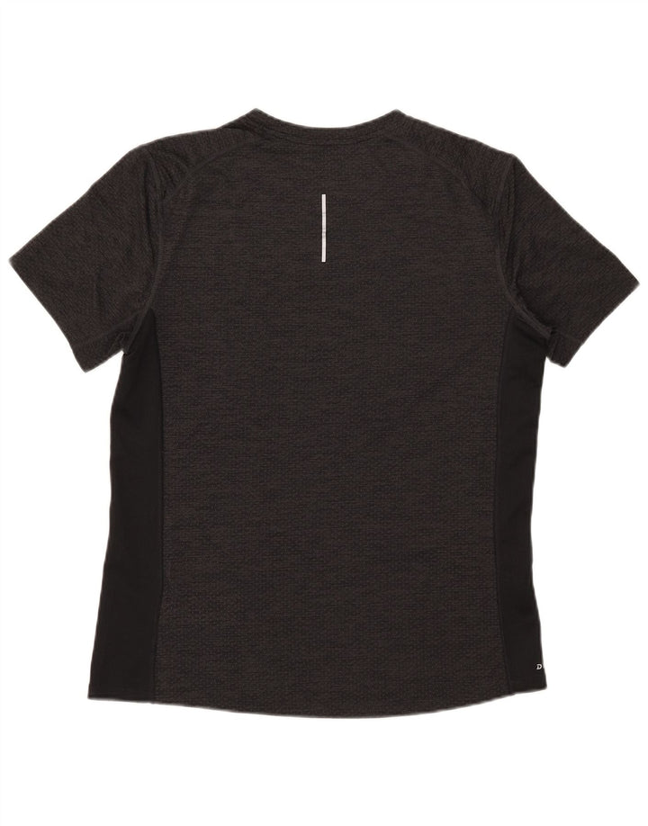 Męski T-shirt Nike Dri Fit Top, średni, khaki, poliester z blokami kolorów