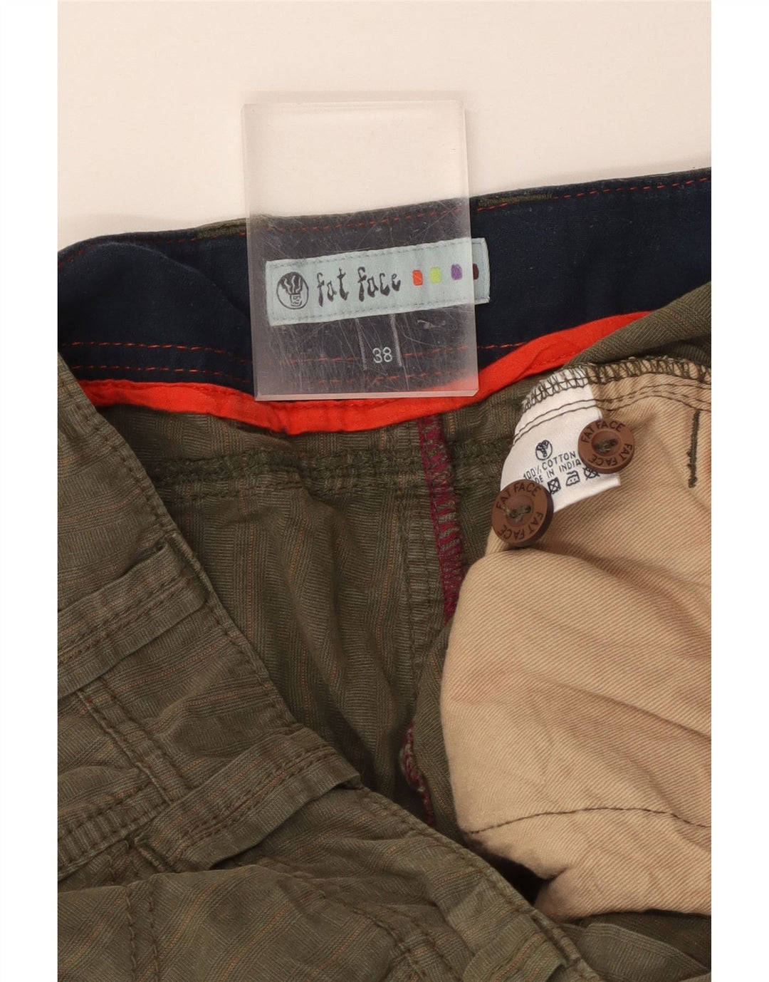 Męskie spodenki cargo Fat Face W38 XL, bawełna khaki