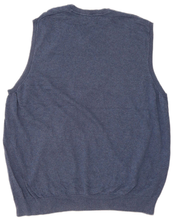 Marks & Spencer Męski podkoszulek bez rękawów, 2XL, granatowy, bawełniany