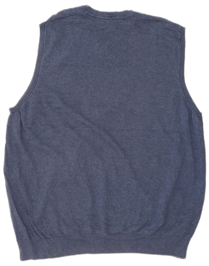 Marks & Spencer Męski podkoszulek bez rękawów, 2XL, granatowy, bawełniany