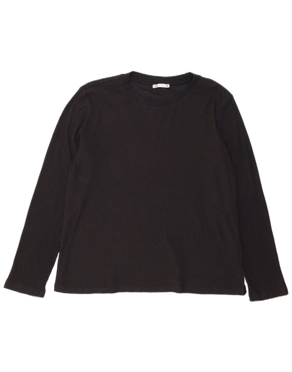 Damski top z długim rękawem Zara UK 18 XL, czarny