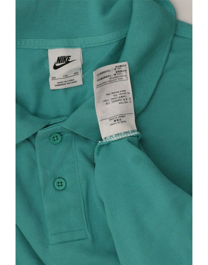 Męska koszulka polo Nike 2XL Turkusowa bawełna