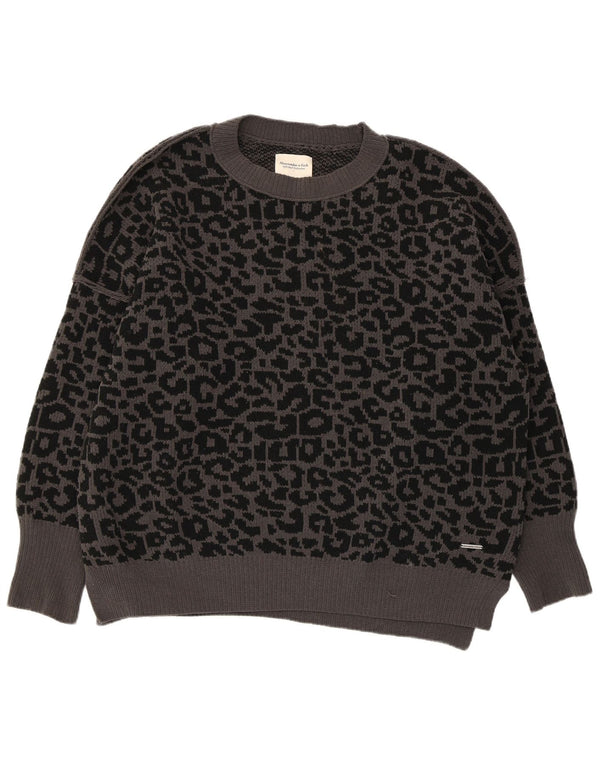 Sweter damski Abercrombie & Fitch z dekoltem w łódkę, UK 16, duży, szary