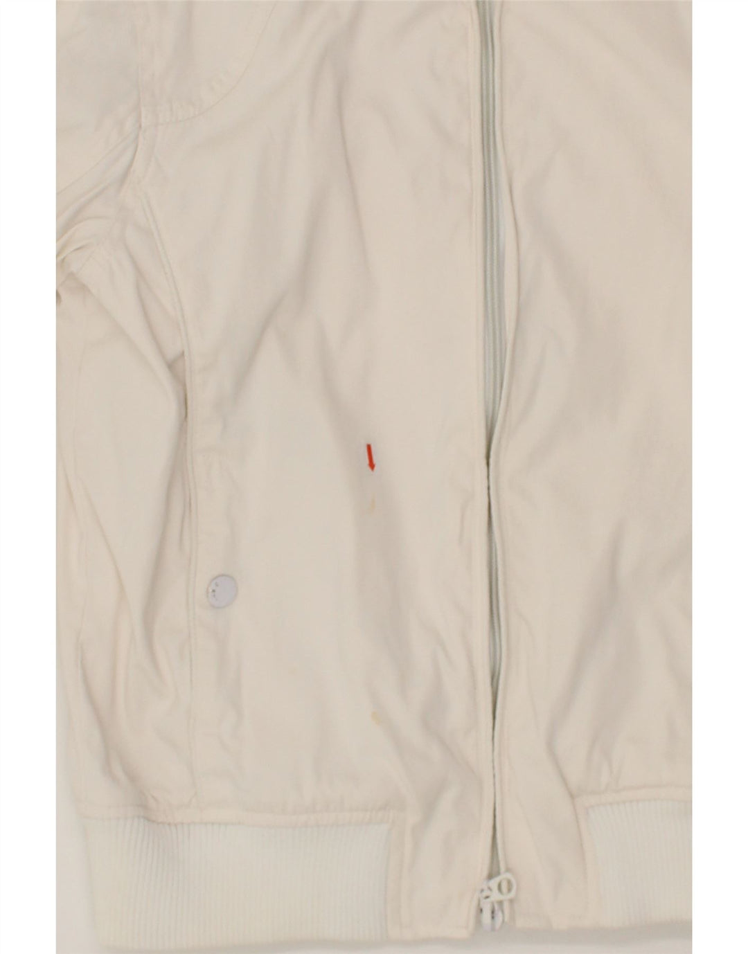 BOMB BOOGIE Womens Bomber Jacket UK 16 Large White Nylon Vintage Bomb Boogie and Second-Hand Bomb Boogie from Messina Hembry 