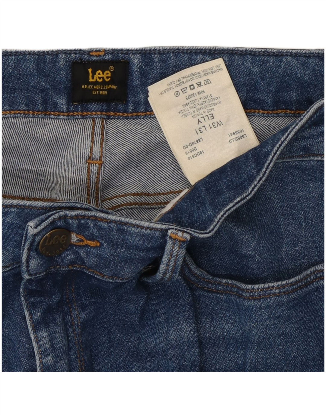 Damskie jeansy Lee Elly Slim W31 L28 Niebieskie, bawełniane, klasyczne