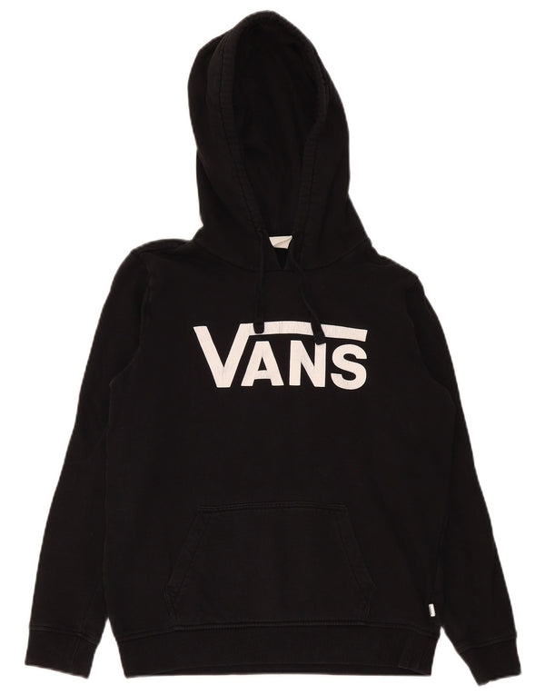 Vans Mens Graphic Hoodie Jumper Small Black Cotton
