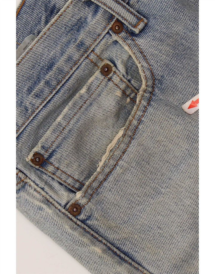 Męskie jeansy Levi's 505 w trudnej sytuacji W34 L28 Niebieska bawełna