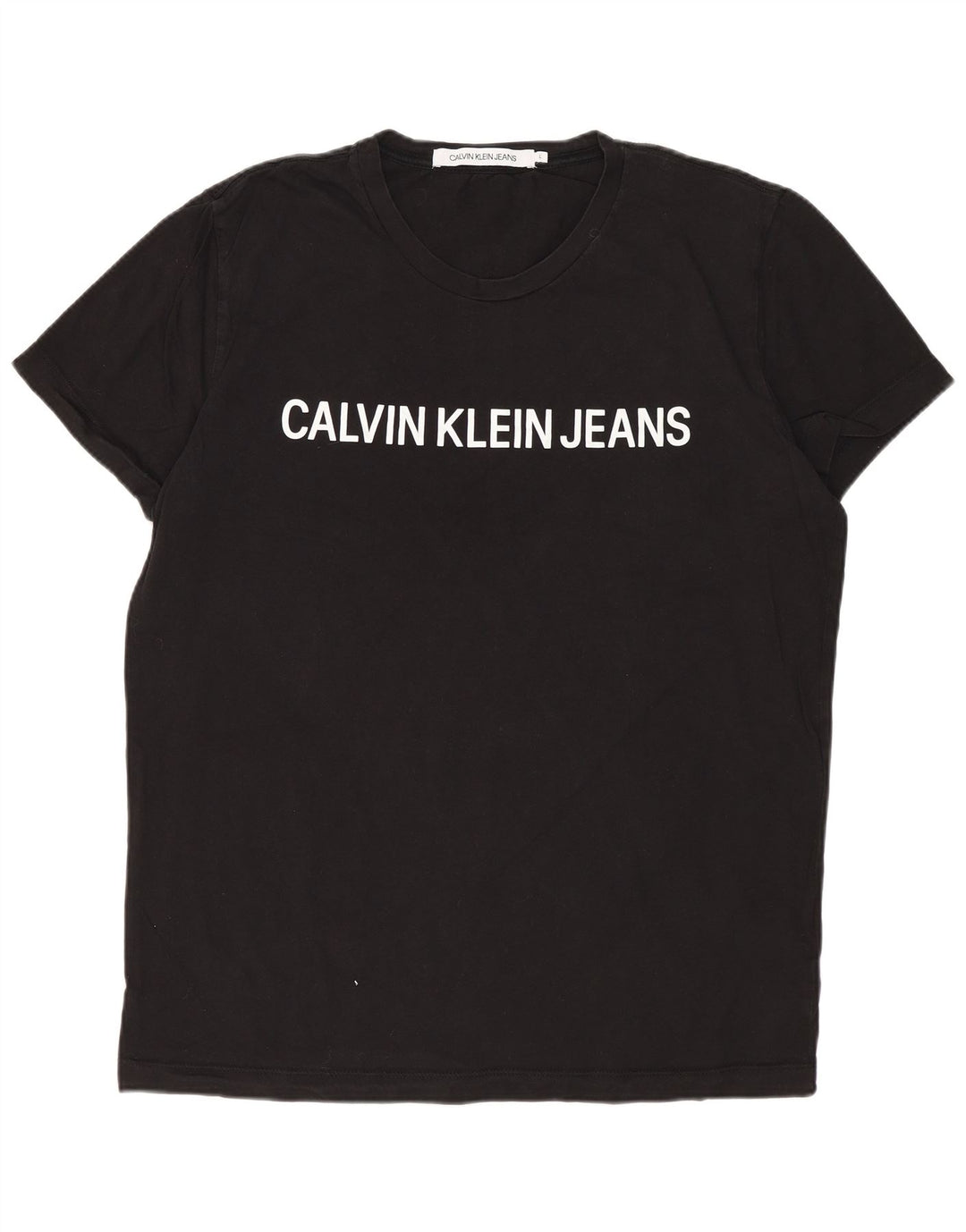 Męski T-shirt z grafiką CALVIN KLEIN JEANS, duży, czarny, bawełniany