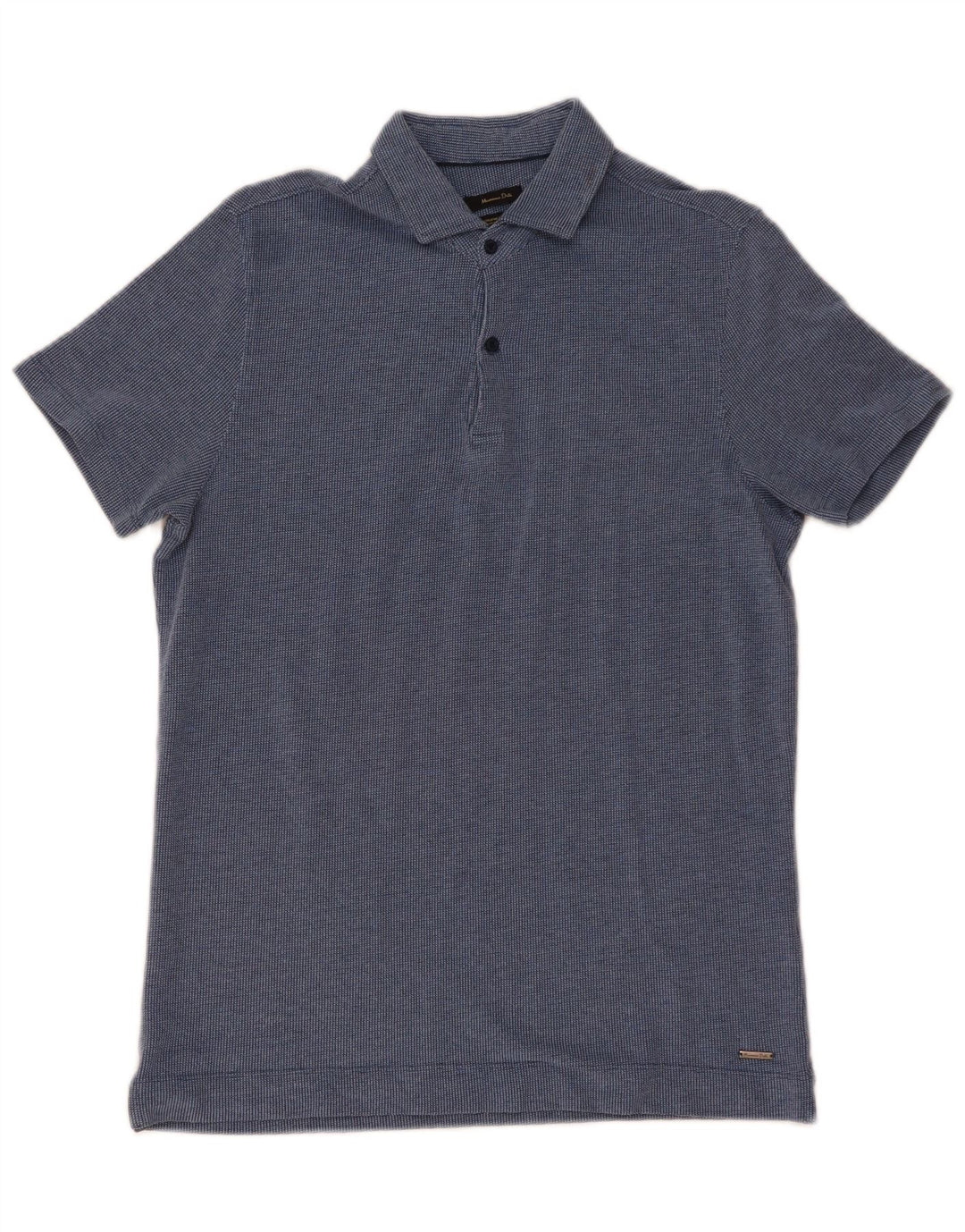 Męska koszulka polo Massimo Dutti, duża, granatowa, bawełniana
