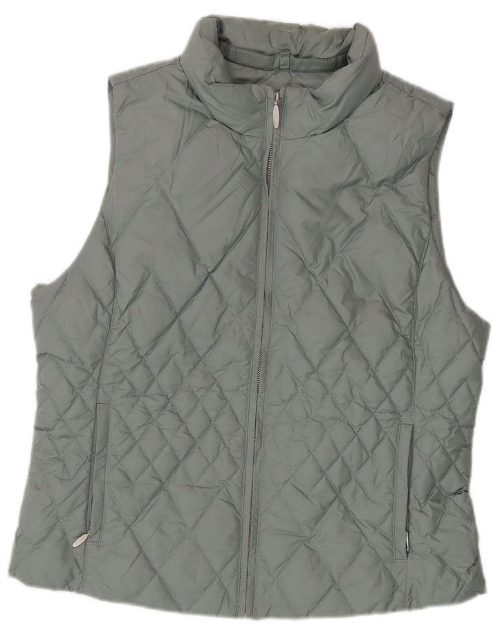Damska wyściełana kamizelka Eddie Bauer UK 16, duża niebieska, poliester