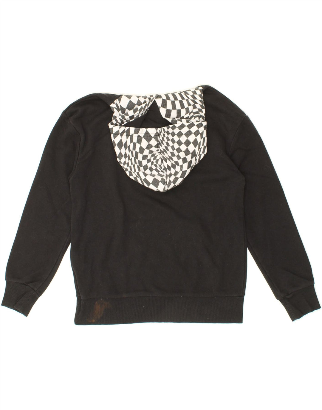 CONVERSE Boys Graphic Hoodie Jumper 10-11 Years Medium Black Colourblock Vintage Converse and Second-Hand Converse from Messina Hembry 