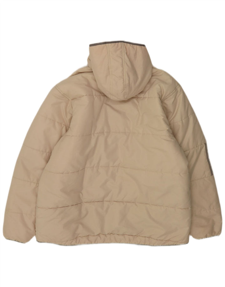 Męska wyściełana kurtka z kapturem Adidas UK 42 XL Beżowy poliester