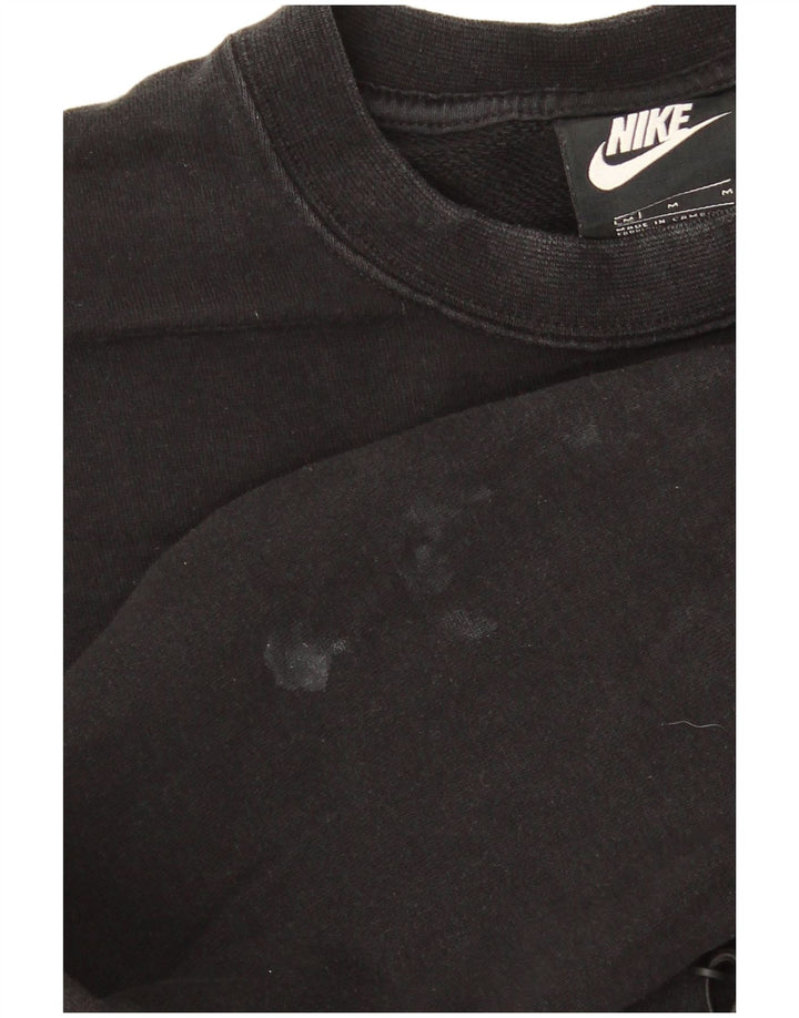 Damska bluza Nike Graphic Crop Jumper UK 12, średnia czarna bawełna