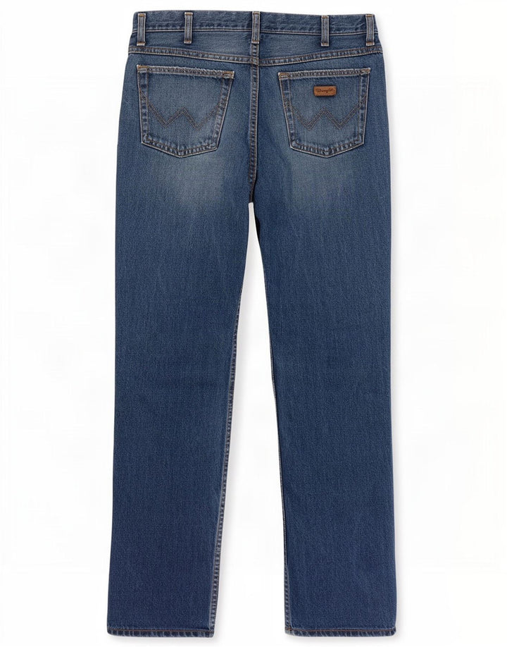 Wrangler Męskie Proste Dżinsy W33 L30 Niebieskie Bawełniane