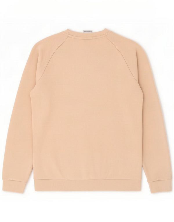 Męska bluza Adidas z grafiką, średnia beżowa bawełna