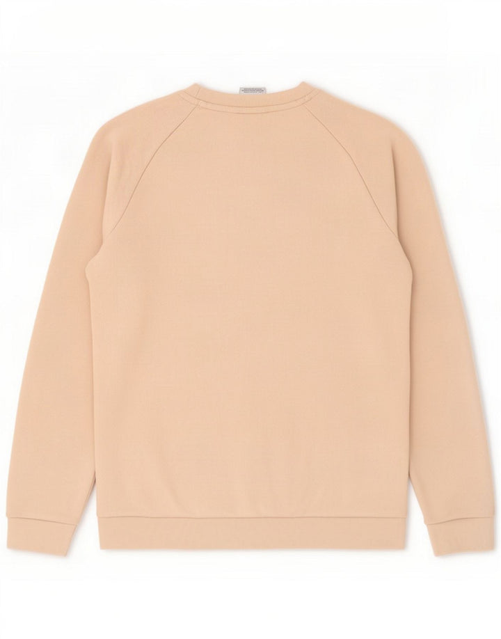 Męska bluza Adidas z grafiką, średnia beżowa bawełna