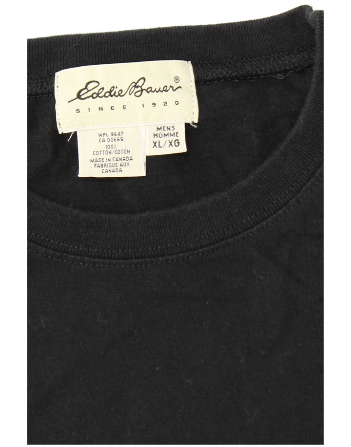 T-shirt męski EDDIE BAUER Top XL, czarny, bawełniany