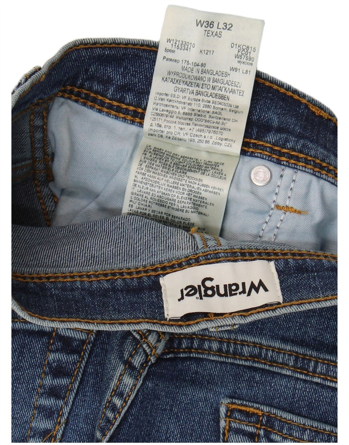 Męskie jeansy Wrangler Texas Straight W36 L32 Niebieskie bawełniane