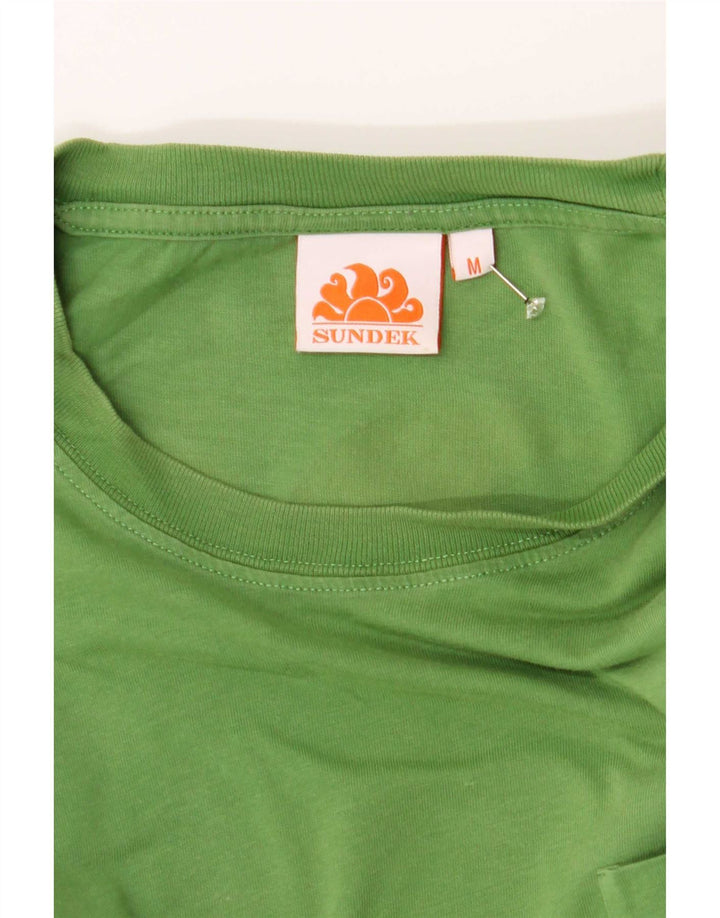Męski T-shirt z grafiką Sundek, średni zielony