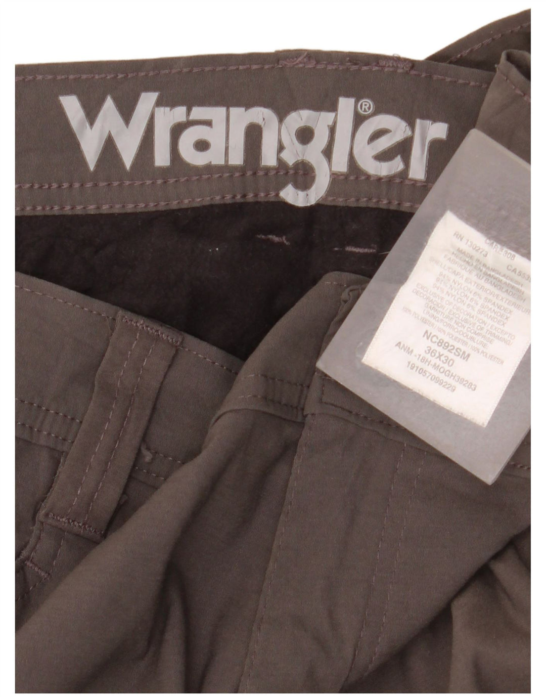 Męskie proste spodnie cargo Wrangler W36 L30 Szary nylon