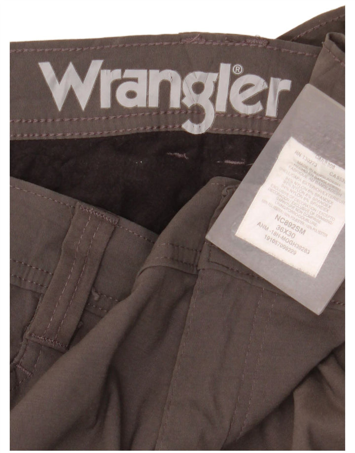 Męskie proste spodnie cargo Wrangler W36 L30 Szary nylon