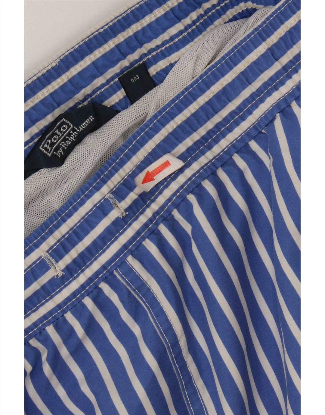 Męskie spodenki kąpielowe Polo Ralph Lauren, poliester w średnie niebieskie paski