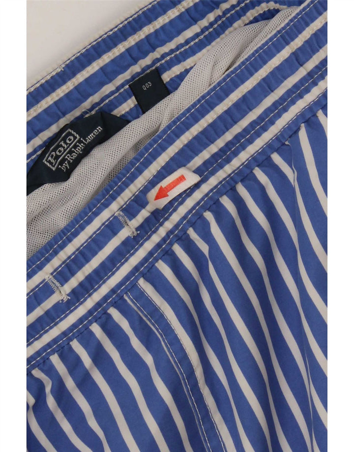 Męskie spodenki kąpielowe Polo Ralph Lauren, poliester w średnie niebieskie paski