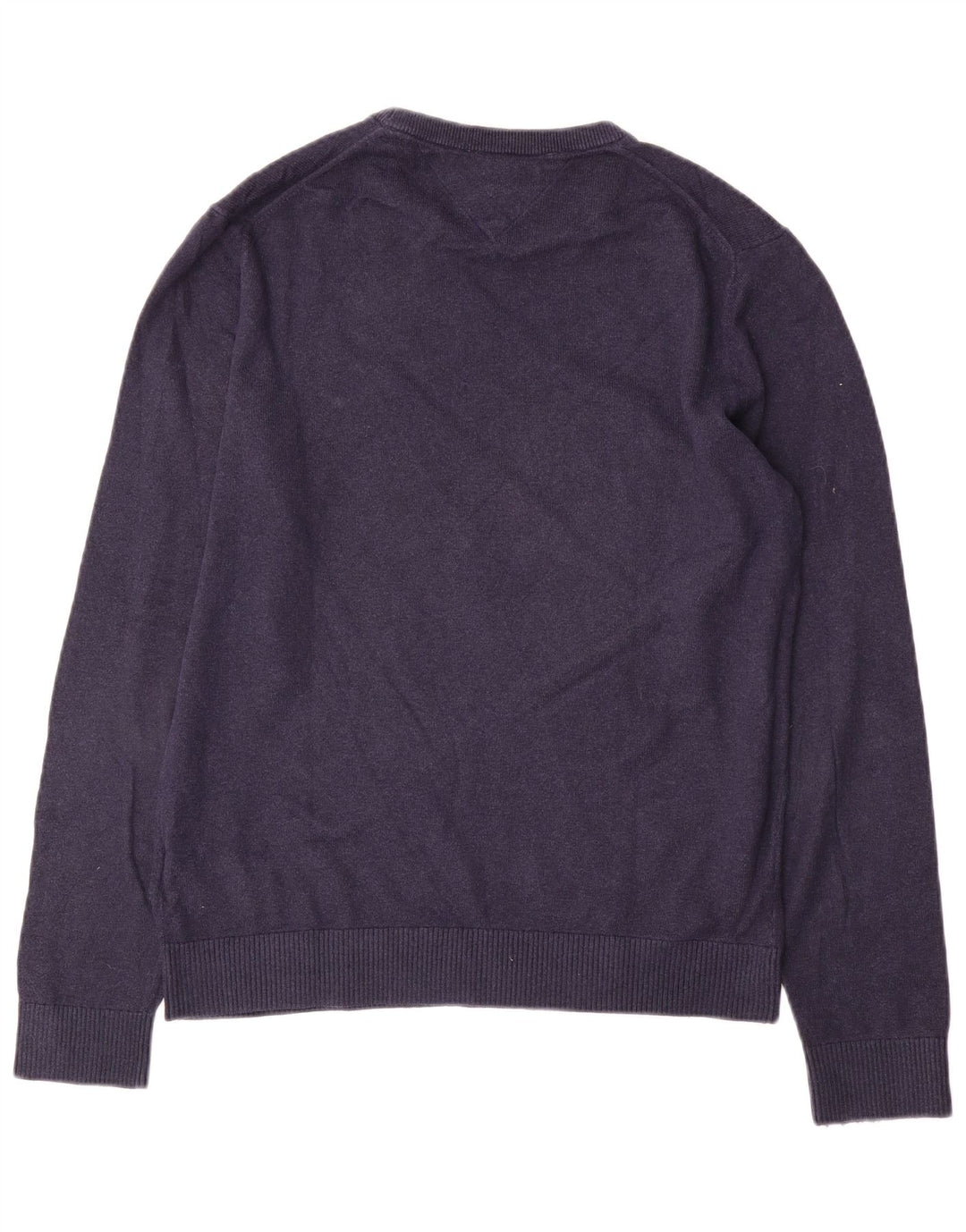 Męski sweter z okrągłym dekoltem Tommy Hilfiger, średni granatowy, bawełniany
