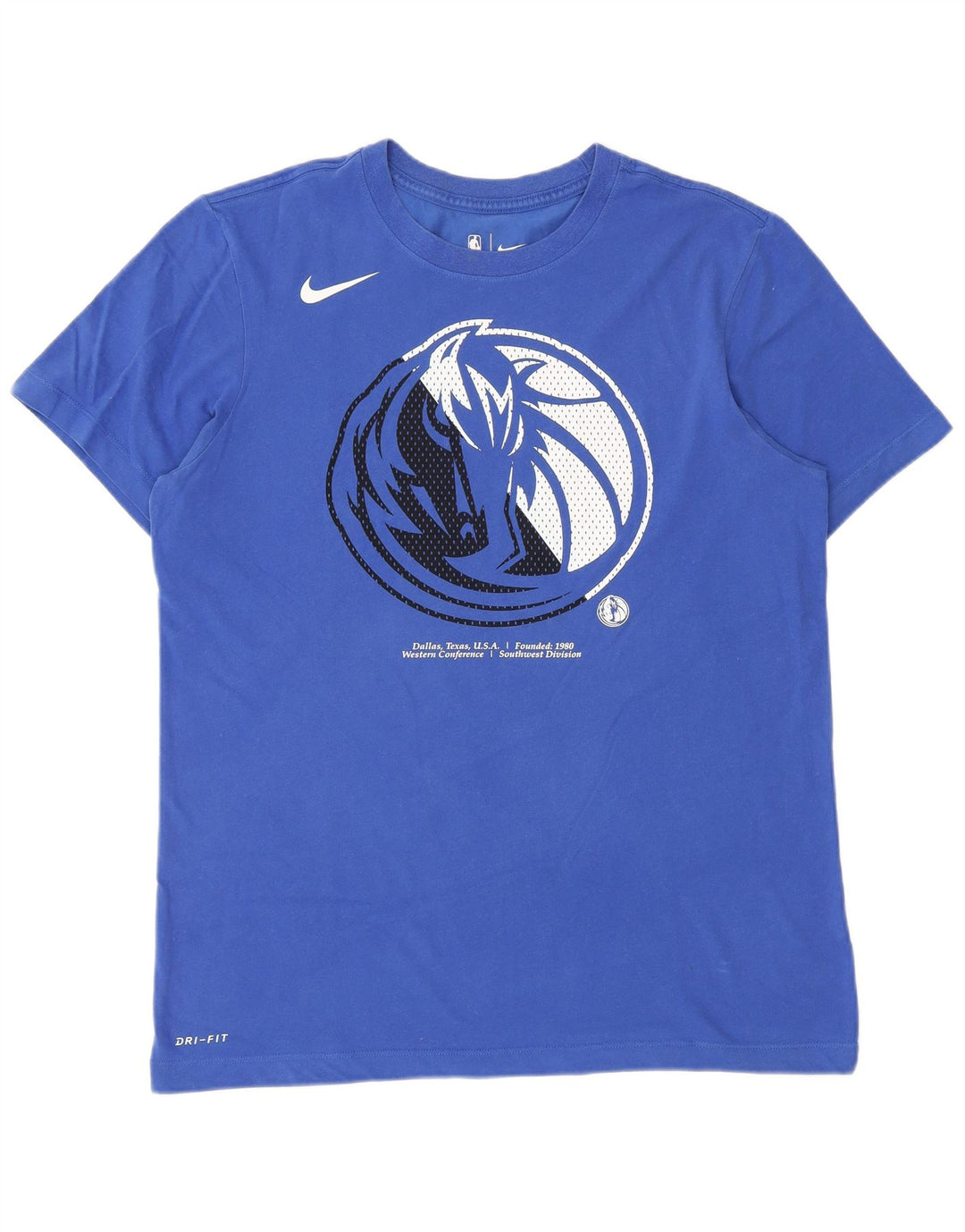 Męski T-shirt NIKE Dallas Mavericks z grafiką, średni niebieski
