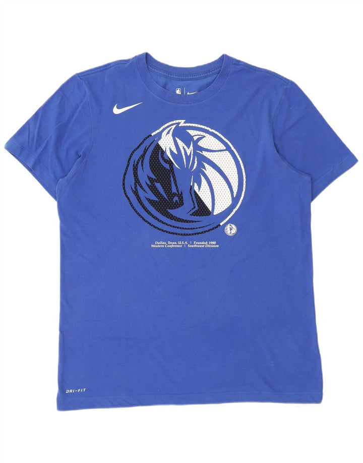Męski T-shirt NIKE Dallas Mavericks z grafiką, średni niebieski