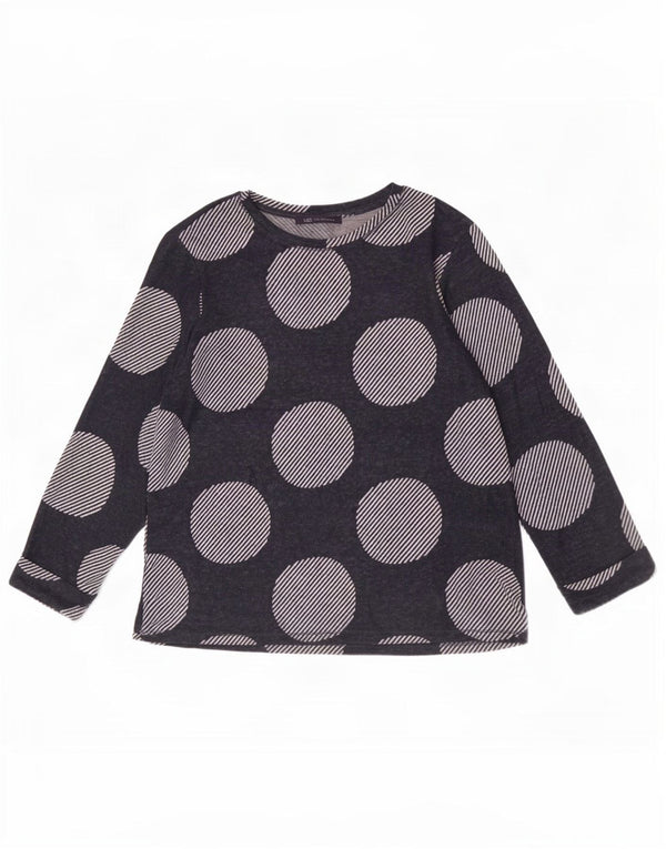 Marks & Spencer Damski top z rękawem 3/4 UK 12, średni granatowy geometryczny