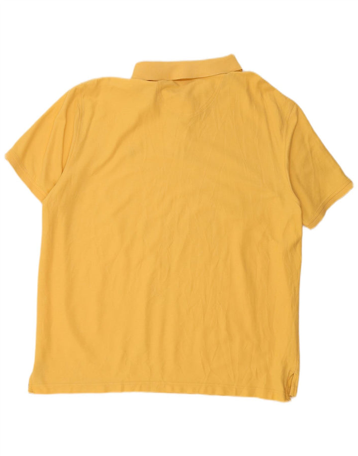 IZOD Mens Polo Shirt 2XL Yellow Cotton